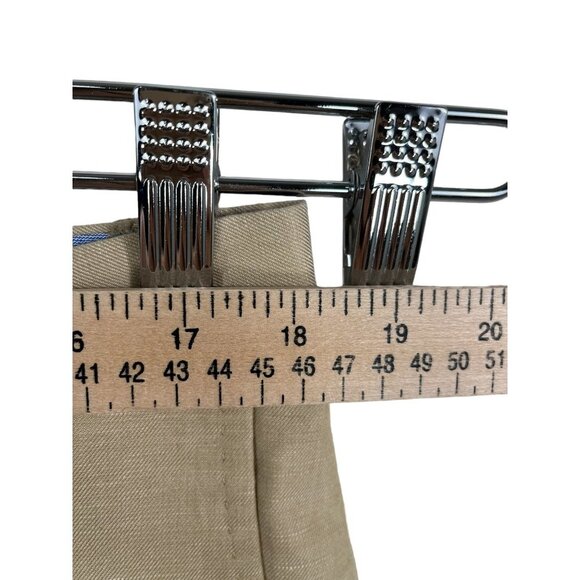 Blackberrys Mens linen blend office trouser pants Beige sz 36 - Picture 5 of 12